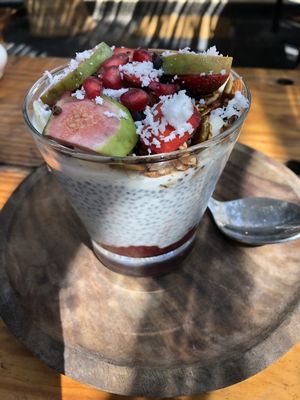 chia pudding at Zest in Palolem