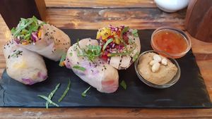 Summer Rolls :-) at Zest in Palolem