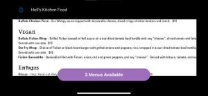 Vegan Menu at Hell's Kitchen in Norfolk