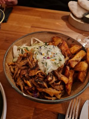 Mushroom gyros at Zwei und Zwanzig in Geisenheim
