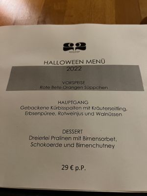 Halloween Menü 🎃 👻   at Zwei und Zwanzig in Geisenheim