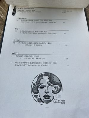 Wine menu   at Zwei und Zwanzig in Geisenheim