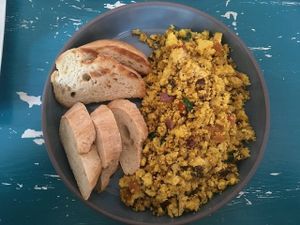 Scrambled tofu at Zwei und Zwanzig in Geisenheim