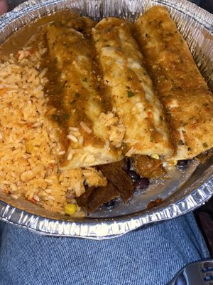 Vegan Chorizo enchiladas   at Cocina de Carlos in Perrysburg
