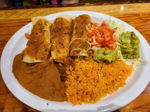 Enchilada vegan dinner at Cocina de Carlos in Perrysburg
