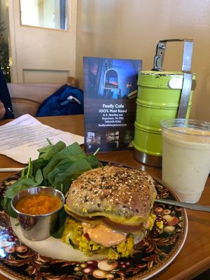 Carrot ginger dressing is spectacular! at Firefly Cafe and Outpost in Boyertown