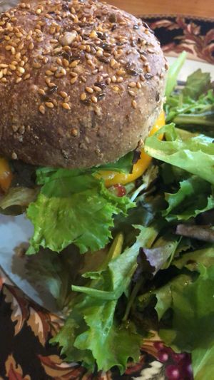 Their beyond burger deluxe is the perfect meal if you aren’t sure what else to get. Starting off basic!  at Firefly Cafe and Outpost in Boyertown