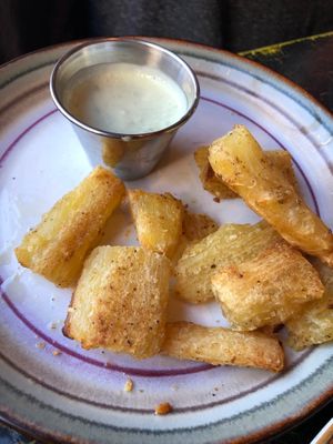 Yucca fries are my favorite!!  at Firefly Cafe and Outpost in Boyertown