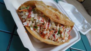 Breakfast taco at Umeke Market in Honolulu