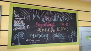 Wall chalkboard at Umeke Market in Honolulu