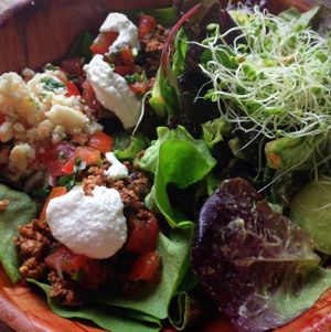 The Raw Mex Bowl is all raw vegan.  at Umeke Market in Honolulu