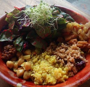 The combo Bowl is a sampling of everything. at Umeke Market in Honolulu