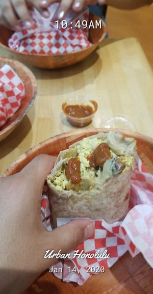 Best burrito ever at Umeke Market in Honolulu