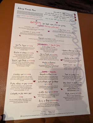 Menu p 1 at Oyamel in Washington