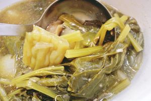 Grand mom vegetable soup at Brown Rice Healthy Canteen in Koh Samui