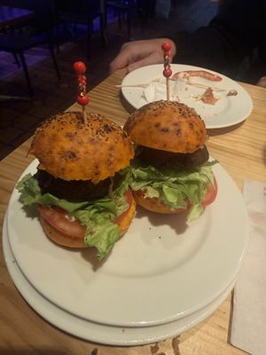 Vegan burguers  at K2 in Bilbao