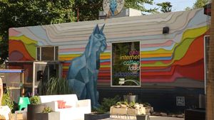 Front Patio at Blue Cat Café at Blue Cat Cafe in Austin