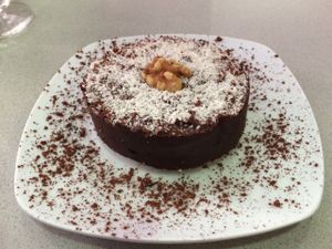 Vegan Dark Chocolate Cake. at San Andrea  in Gran Canaria