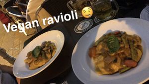 vegan ravioli at San Andrea  in Gran Canaria