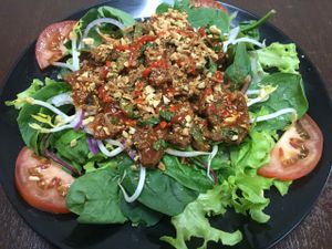 vegan mock 'beef' salad at Banh Mi Cafe in Torrensville