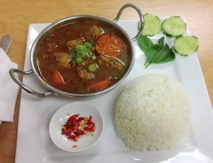 Mock beef stew at Banh Mi Cafe in Torrensville