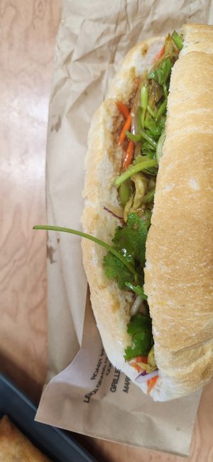 mock chicken banh mi at Banh Mi Cafe in Torrensville