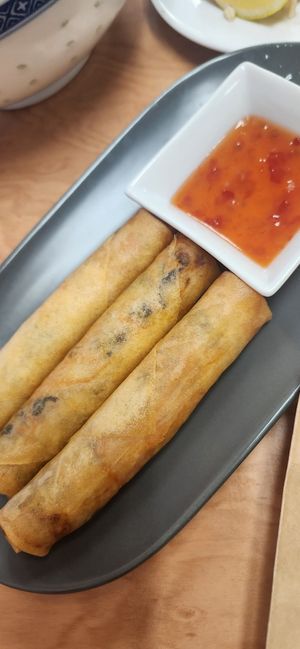 vegan spring rolls at Banh Mi Cafe in Torrensville