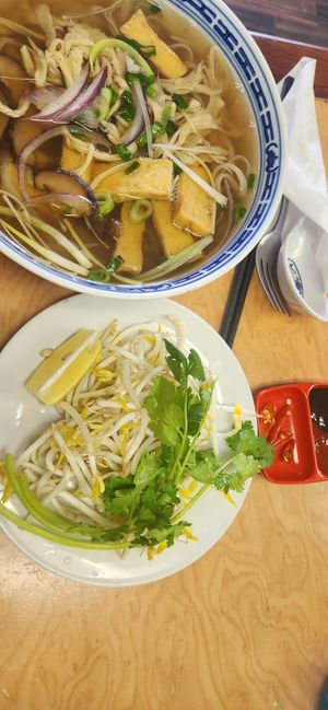 vegan pho at Banh Mi Cafe in Torrensville