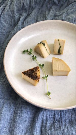 Cashew cheeses. at Vegan Dukkan - The Mini Market in Istanbul