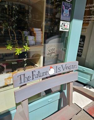 Outside at Vegan Dukkan - The Mini Market in Istanbul