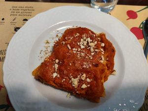 lasagna at Dulcamara Bio Vegan Bistrot in Verona