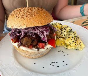 Veggie burger  at Dulcamara Bio Vegan Bistrot in Verona