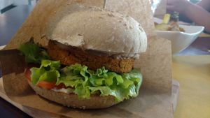 Burger at Dulcamara Bio Vegan Bistrot in Verona