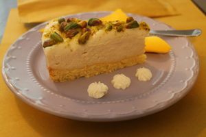 You can't go wrong with this cheesecake for breakfast (and it doesn't have to be your birthday).  at Dulcamara Bio Vegan Bistrot in Verona