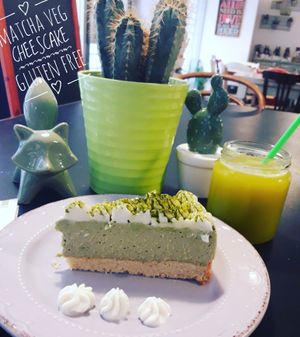 MATCHA VEG CHEESCAKE   at Dulcamara Bio Vegan Bistrot in Verona