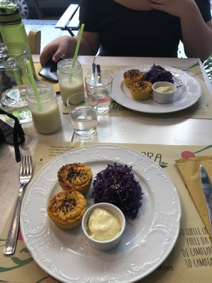 absolutely delicious food!  at Dulcamara Bio Vegan Bistrot in Verona