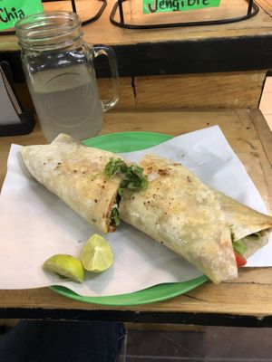 BBQ burrito. Very tasty   at Viko in Mexico City
