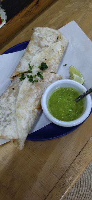 Burrito con setas en mole verde. at Viko in Mexico City