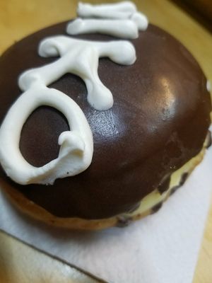 Huge, delicious custard-filled "VIKO" donut at Viko in Mexico City