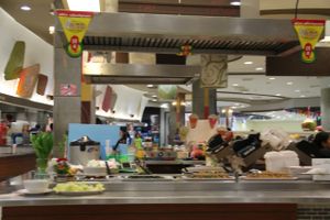 vegan stall at Central Festival Phuket food court.  at Central Festival Food Court in Phuket