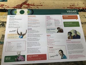 Vegan menu  at Lounges - Tarro Lounge in Hinckley