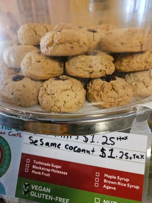 Jasmine cookies at Annapurna's World Vegetarian Cafe - Eastside in Albuquerque