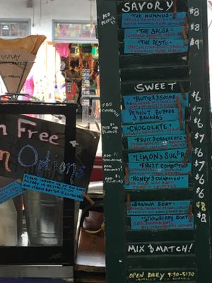 Vegan menu at The Crepe Cart in New Orleans