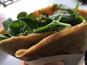 Pesto- vegan gluten free! at The Crepe Cart in New Orleans