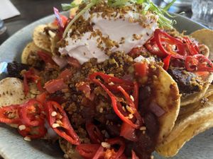 Vegan nachos   at Moore & Moore Cafe in Fremantle