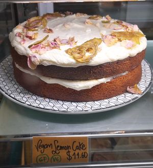 Vegan Lemon Cake at Moore & Moore Cafe in Fremantle