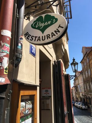 Outside at Vegan's Prague in Prague