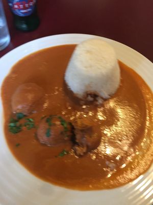 Traditional dish with rice at Vegan's Prague in Prague