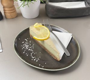 Raw lemon Cheesecake  at Vegan's Prague in Prague