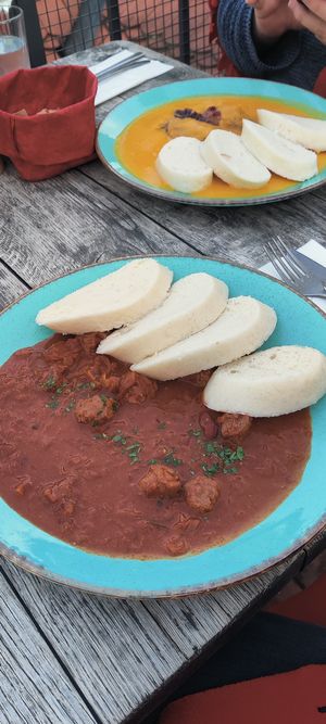 Dumpling dish at Vegan's Prague in Prague